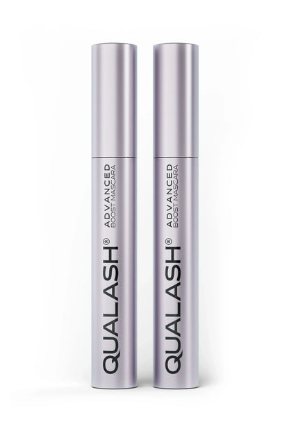 QUALASH Peptide Twins – Curl &amp; Volume Mascara &amp; Lash Separator – closed tubes front view